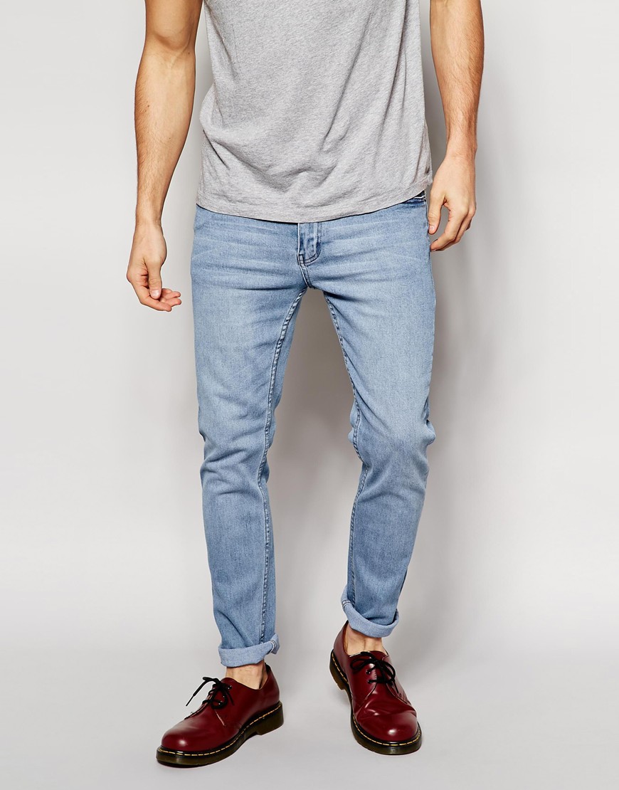 Cheap Monday Tight Jeans Skinny Fit in Stonewash Blue